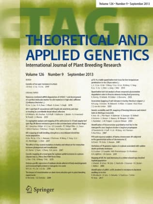 Couverture de l’article sur le gène Rpv2 et la résistance au mildiou chez la vigne, Theoretical and Applied Genetics, 2025